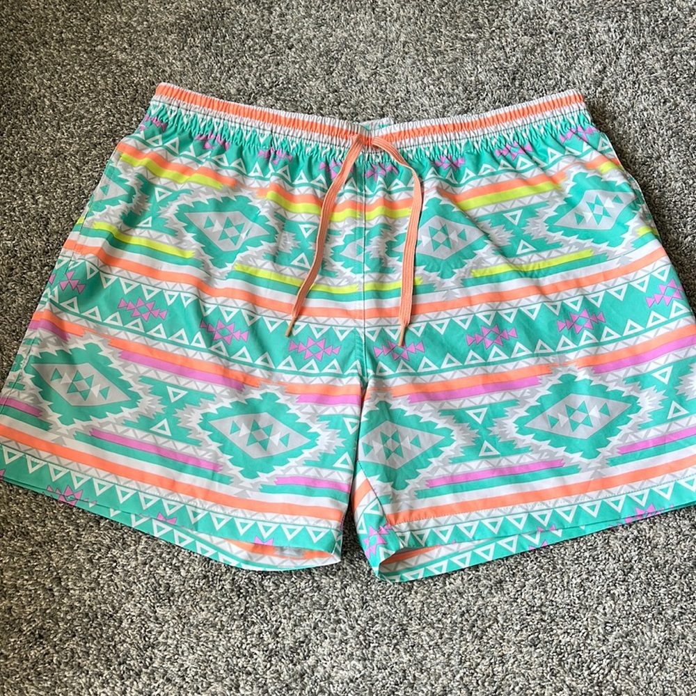 Aztec pattern chubbies swim trunks